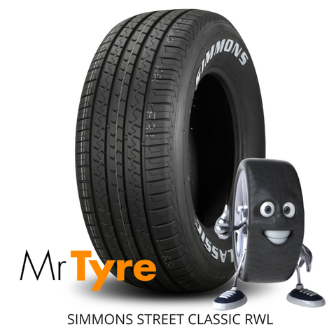 SIMMONS TYRE 215/65R14 94H STREET CLASSIC RWL - RAISED WHITE LETTERING (2605)