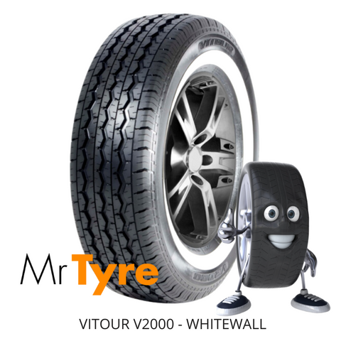 GALAXY VITOUR 195R15C-8PR V2000 106/104Q WSW - WHITEWALL (2607)