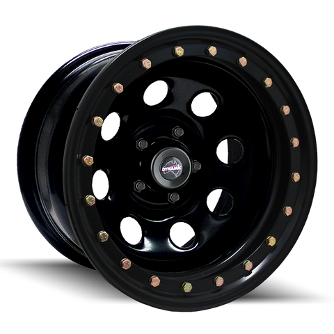 DYNAMIC STEEL GENUINE BEADLOCK SOFT 8/10 - Black Steel Rim 16"  16 x 8 (1x Wheel) Round Hole