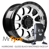 KING ALLOY HURRICANE - GLOSS BLACK MACHINE FACE/LIP