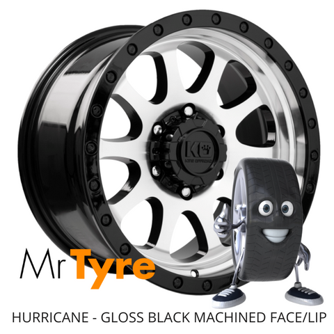 KING ALLOY HURRICANE - GLOSS BLACK MACHINE FACE/LIP