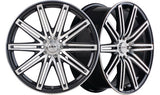 NITROUS Gunmetal Black Machine Face - Premium Alloy Wheel (1x)