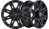 RAPTOR Satin Black Milled Face - Premium 4x4 Alloy Wheel (1x)