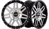 RENEGADE Black Machine Face (Small Cap) - Premium 4x4 Alloy Wheel (1x)