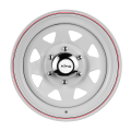 TERRA STEEL WHEEL - WHITE Triangle (1x Wheel) 13'-18'