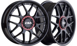 VERTIGO Gloss Black (Red Cap) - Premium Alloy Wheel (1x)