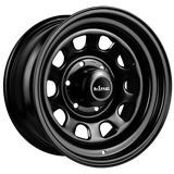 Black Steel Rim 16"  (16  x 7.0) Sunraysia style wheel pattern. (1x Wheel) D Hole